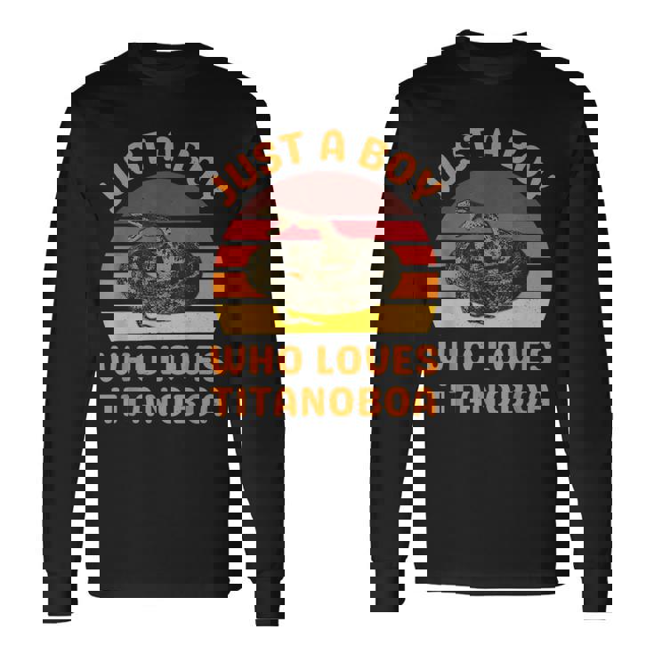 絶滅した大蛇ティタノボアを愛するただの少年 長袖Tシャツ