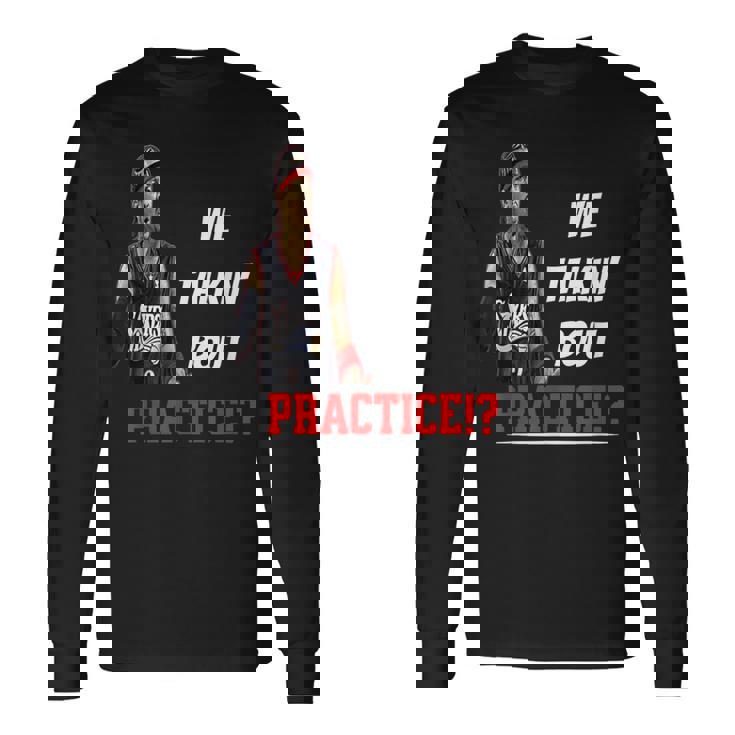 練習について話しています面白いアイバーソンその答え 長袖Tシャツ