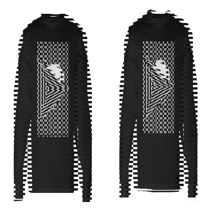 美しいサマーファッション ミニマリスト 抽象アート 幾何学模様 長袖Tシャツ ギフトのアイデア