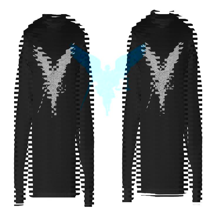 聖ミカエル正義の大天使戦士。キリスト教の信仰 長袖Tシャツ