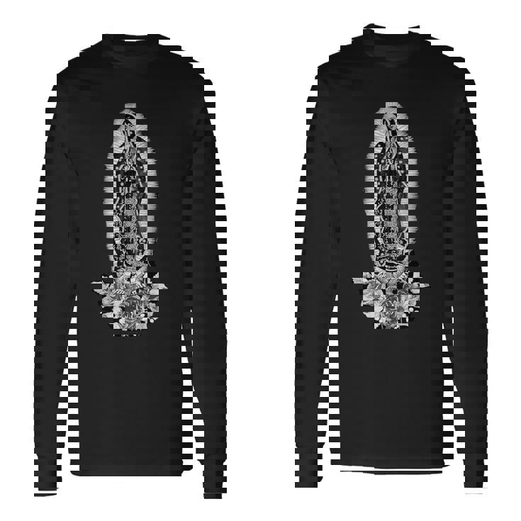 聖母デグアダルーペ 聖マリア キリスト教徒、カトリック教徒向け 長袖Tシャツ