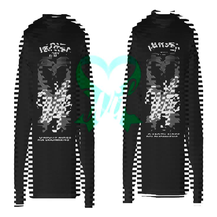 臓器提供者 グリーンリボン 臓器提供啓発 長袖Tシャツ