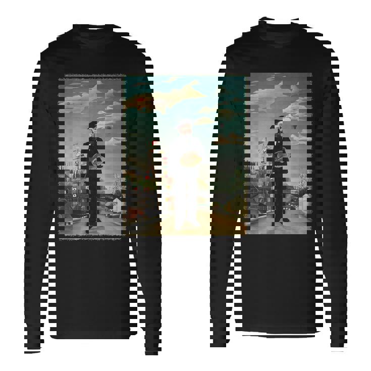 自分 長袖Tシャツ