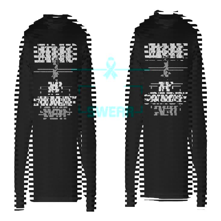 自発的に誓う可能性があります トゥレット症候群啓発 長袖Tシャツ