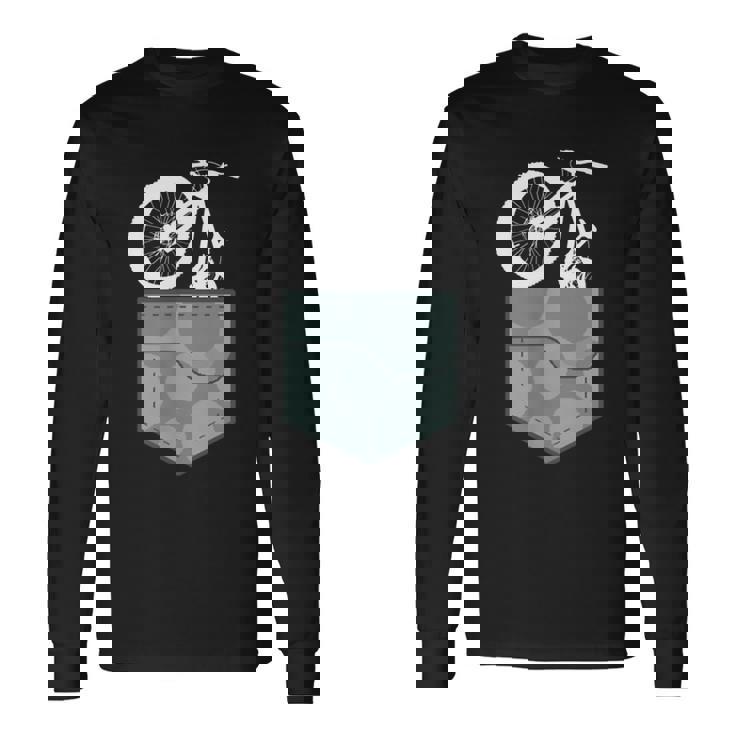 自転車チェストポケットバッグ 迷彩柄 マウンテンバイクギフト 長袖Tシャツ