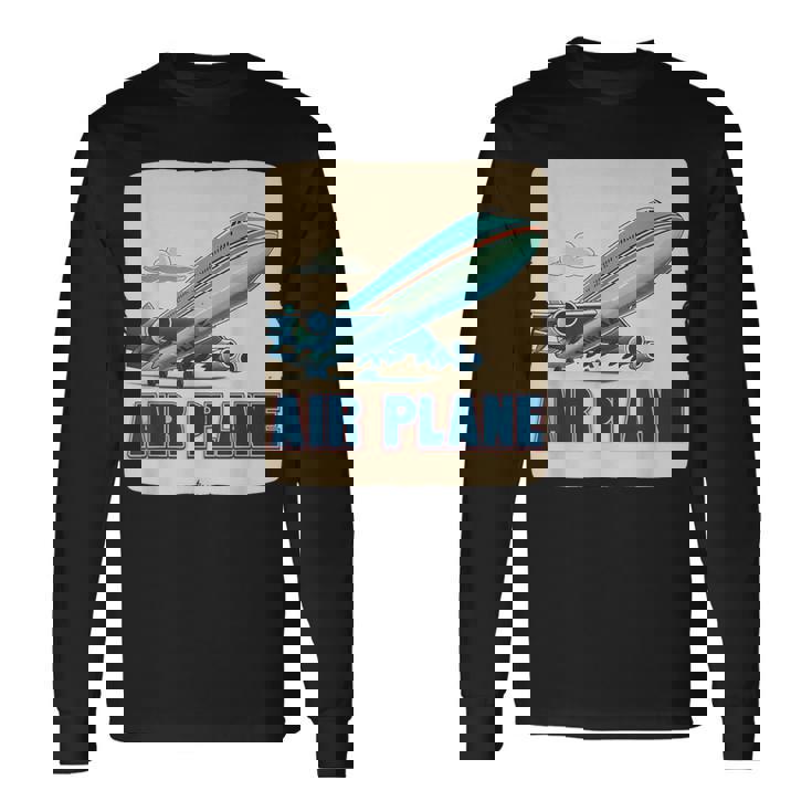 航空機愛好家のためのクールな旅客機飛行機コスチューム。 長袖Tシャツ ギフトのアイデア