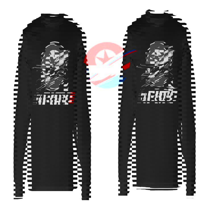 航空高麗 北朝鮮航空母艦 ソビエトツポレフ キム・ジョン 長袖Tシャツ