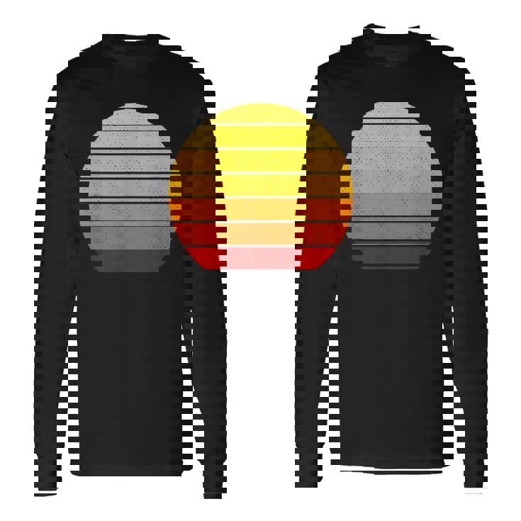 色の縞模様 長袖Tシャツ