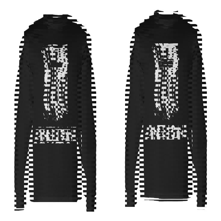 英国国教会 英国国教会 アメリカ国旗 英国国教会パトリオットデザイン 長袖Tシャツ