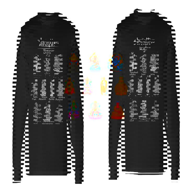 菩薩 仏教の神々 長袖Tシャツ