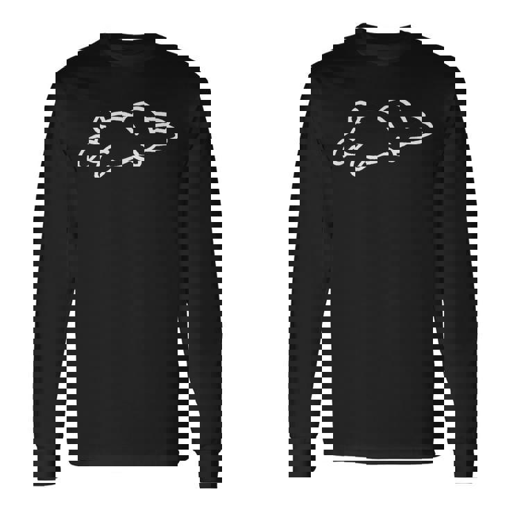 落ちたウサギ 長袖Tシャツ