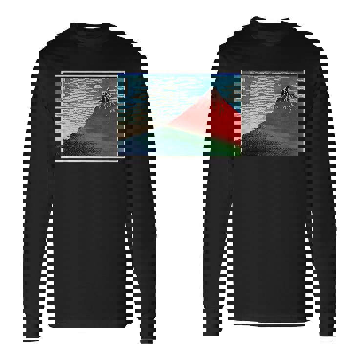 葛飾北斎 浮世絵 富嶽三六景 富士山 名作 アート 絵画 メンズ レディース 面白い 服 美術 長袖Tシャツ