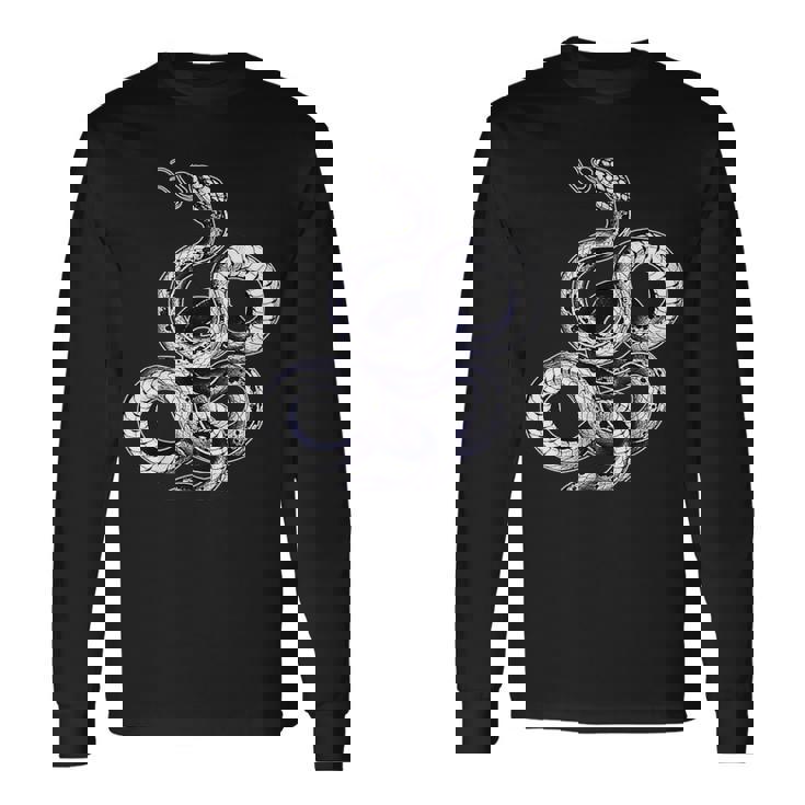 蛇蛇スリザリングブラックワーク 長袖Tシャツ