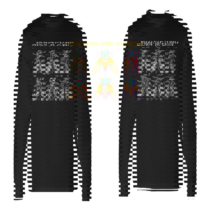 蝉がやってくる、蝉ゲドン2024 蝉 長袖Tシャツ