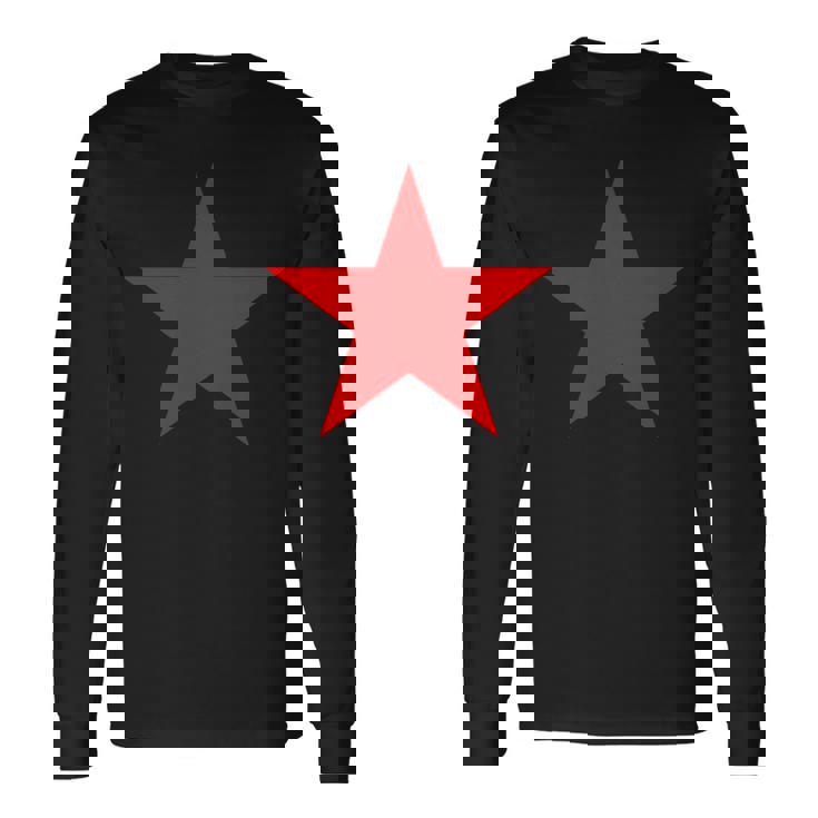 複数のカラーにレッドスター。 長袖Tシャツ