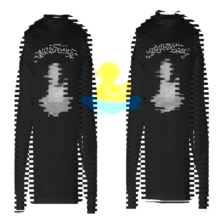 見にくいアヒルの子 動物 個性的 面白い 飲み会 ネタ ギャグ ボケ 宴会 笑える 長袖Tシャツ