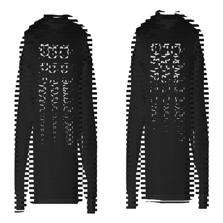 視力検査 猫 ネコの飼い主 ねこの飼い主 おもしろ 愛猫家 猫の飼い主 ネコ好き ネコ 猫好き ネコ好き 長袖tシャツ 長袖Tシャツ