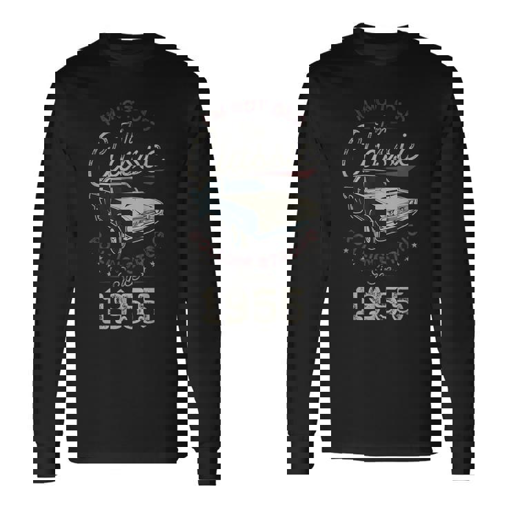 誕生日 1955年生まれ 70歳 クラシックカー 長袖Tシャツ
