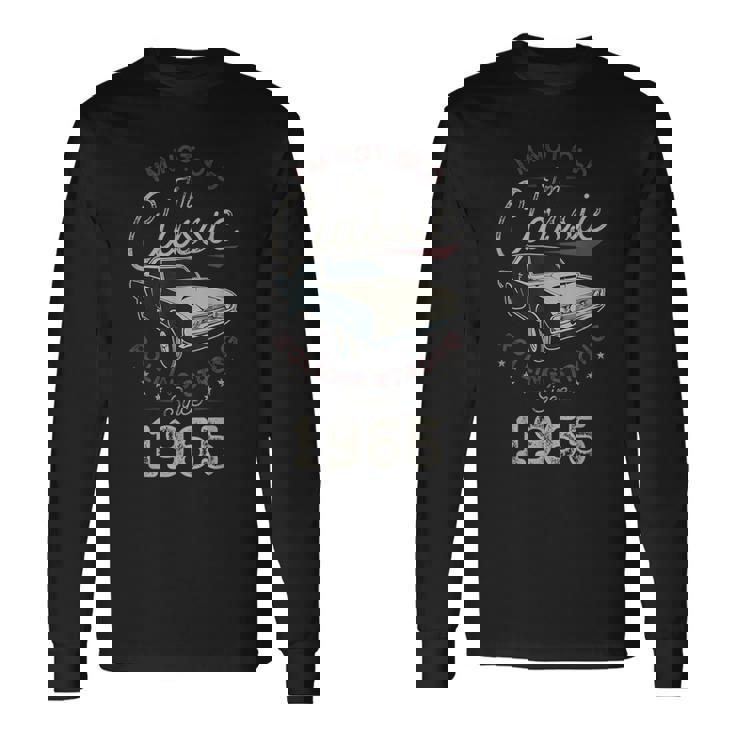誕生日 1965年生まれ 60歳 クラシックカー 長袖Tシャツ