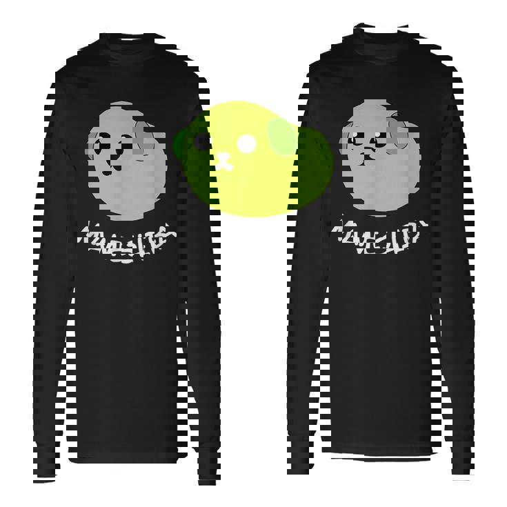 豆柴 枝豆豆 可愛い 長袖Tシャツ