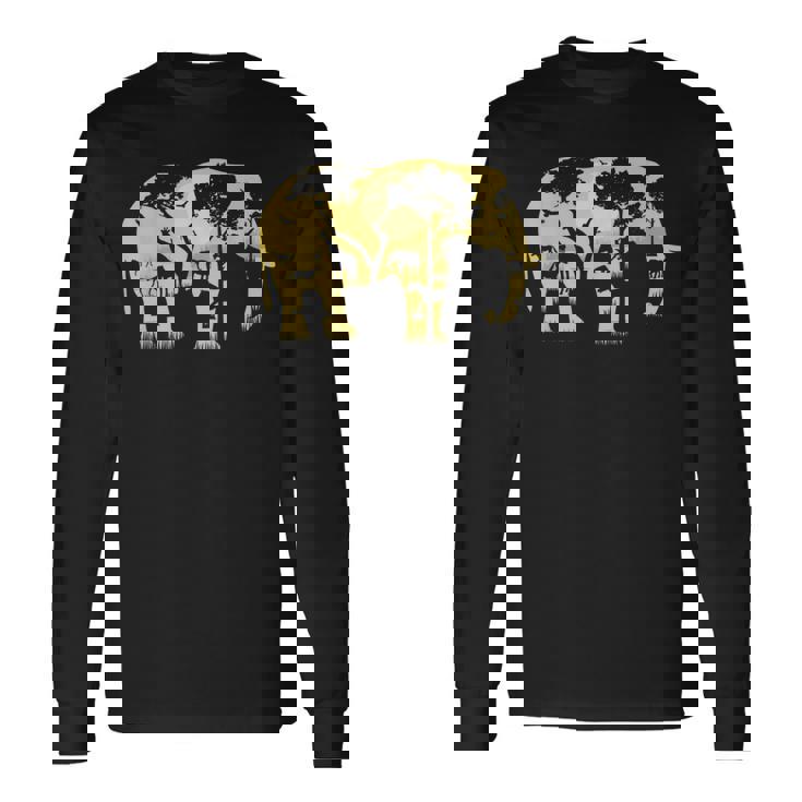 象の贈り物野生生物保護動物園動物動物学アフリカ 長袖Tシャツ