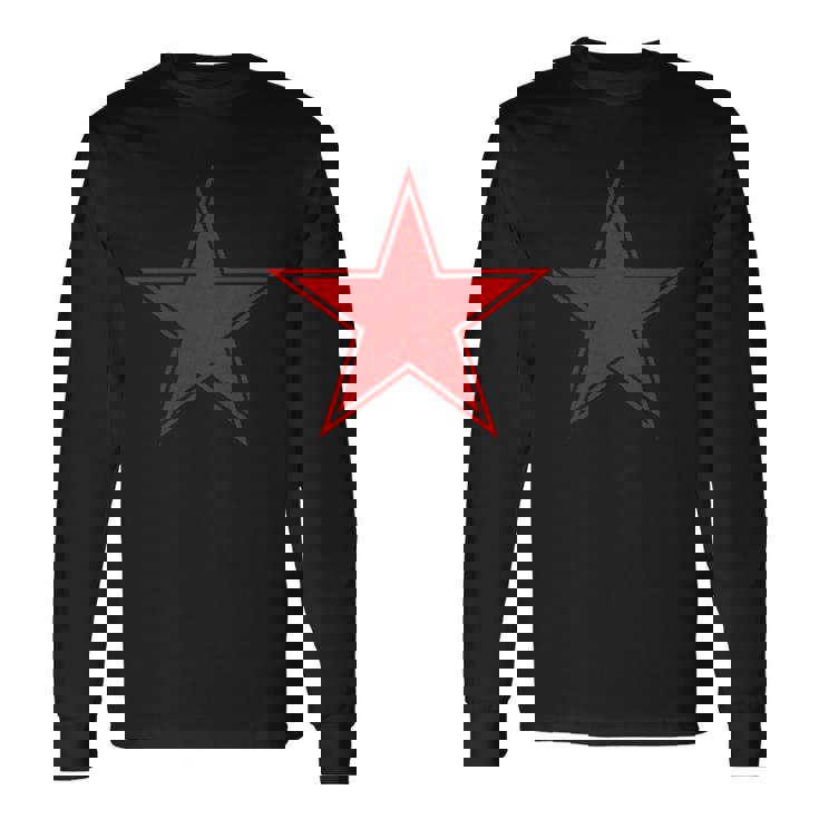 赤い星 T シャツ 長袖Tシャツ