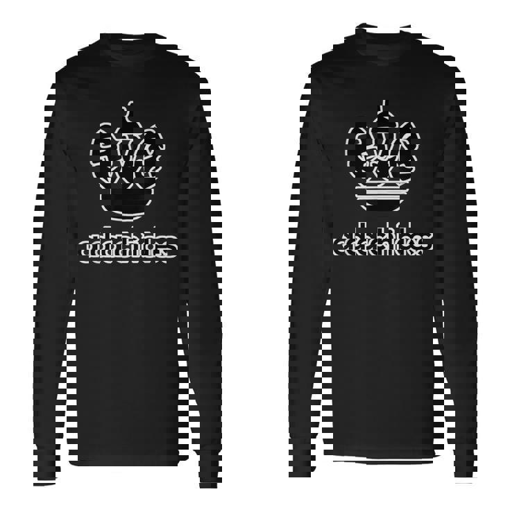 足立です Adachides《23区》足立区 パロディ ブランド【ロゴ ブラック 黒】ジモティ 地元愛 面白 長袖Tシャツ