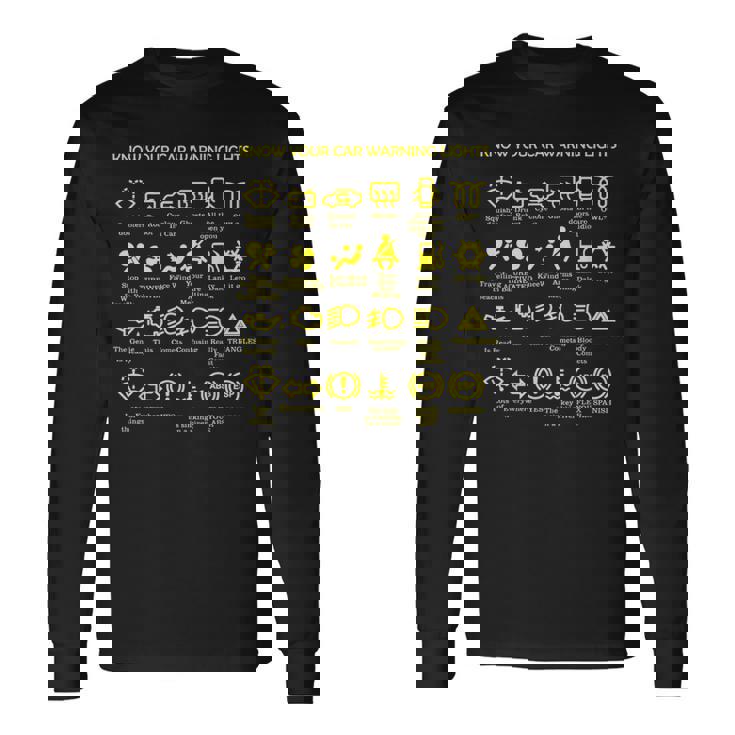 車の警告灯 非常に面白いドライバー 長袖Tシャツ