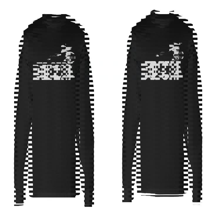 車椅子のボッチャ 長袖Tシャツ ギフトのアイデア