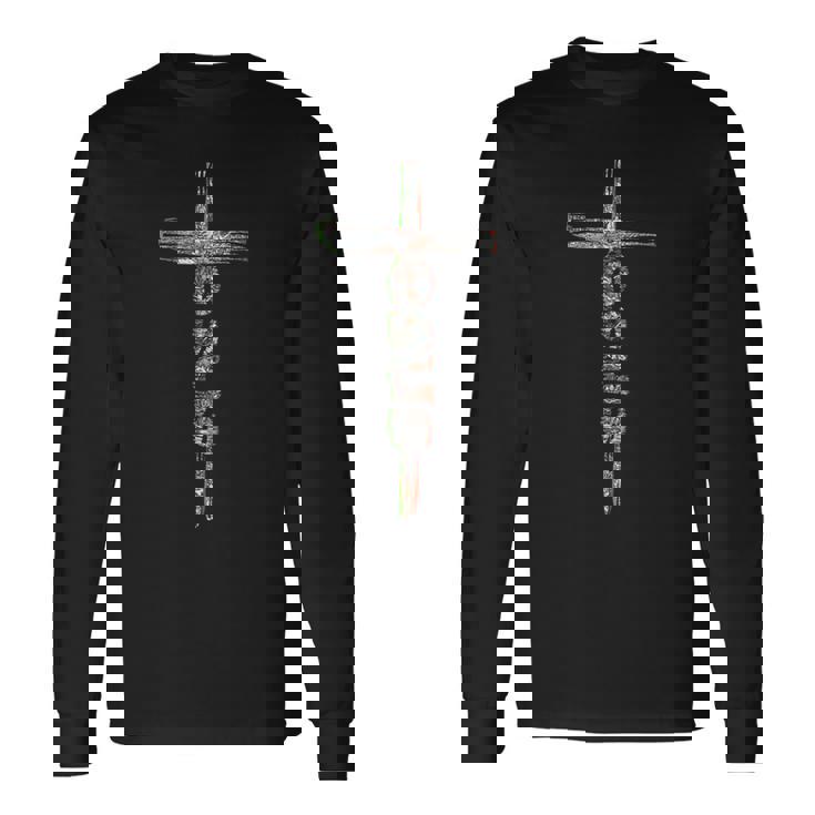 迷彩柄イエスクロス 長袖Tシャツ