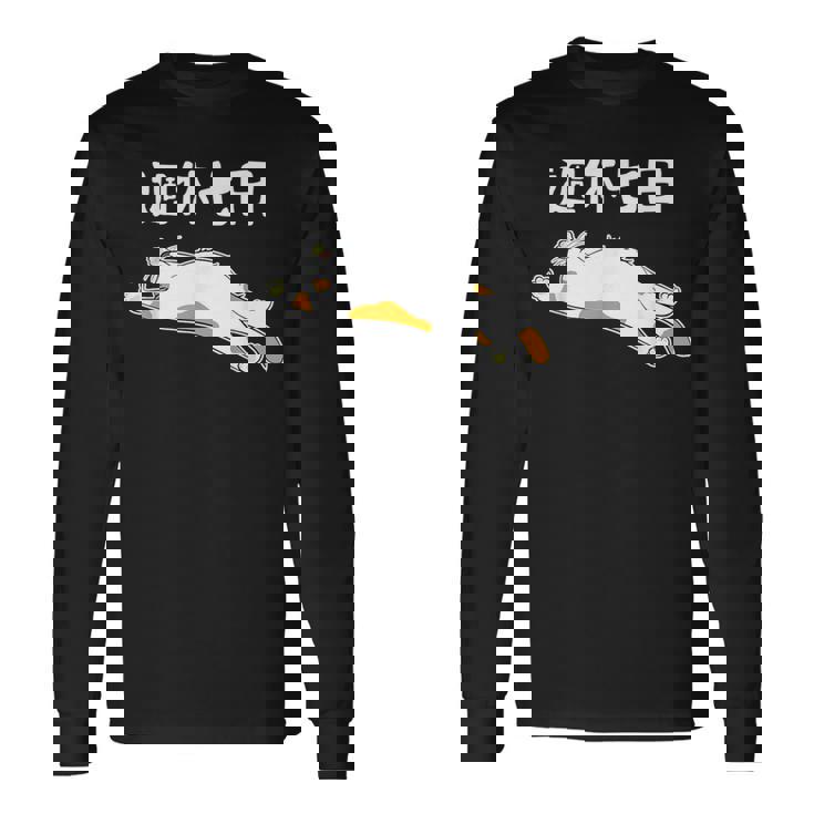 週休七日 猫 ジョーク かわいい 動物好き ギャグ好き ジョーク好き ギャグ おもしろ ネタ 長袖Tシャツ