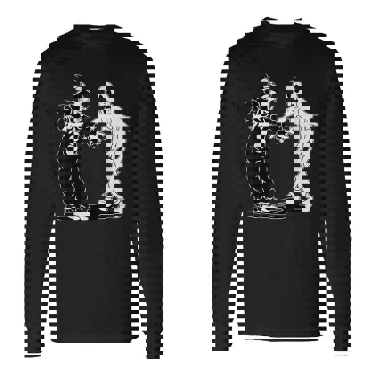 道化師のココと幽霊の踊り 長袖Tシャツ