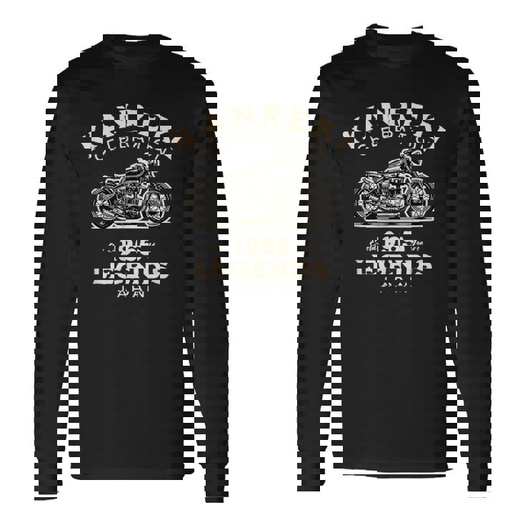 還暦祝い 1965年生まれのバイク好き 2025年60歳記念 かっこいい 長袖Tシャツ