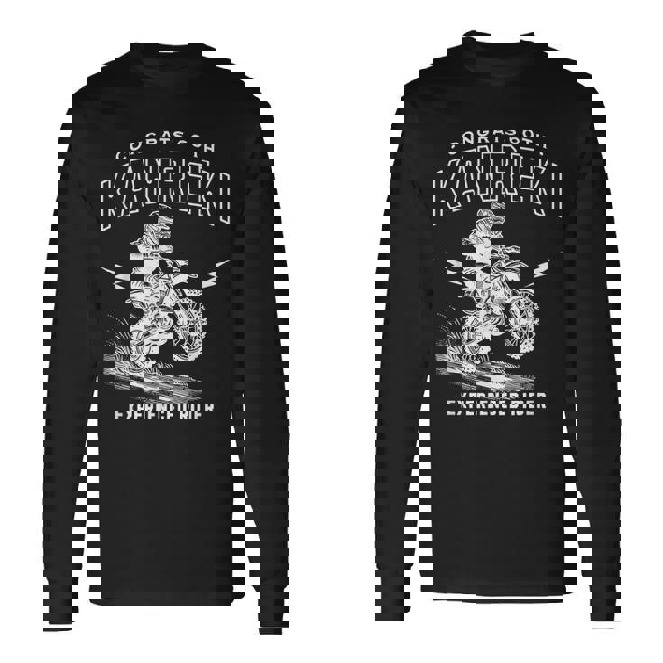 還暦祝い バイク好きな60歳の記念 お祝い オフロード、モトクロスバイク 長袖Tシャツ ギフトのアイデア