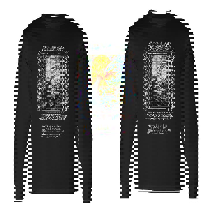 金魚さんとチュッ 猫 金魚 長袖Tシャツ