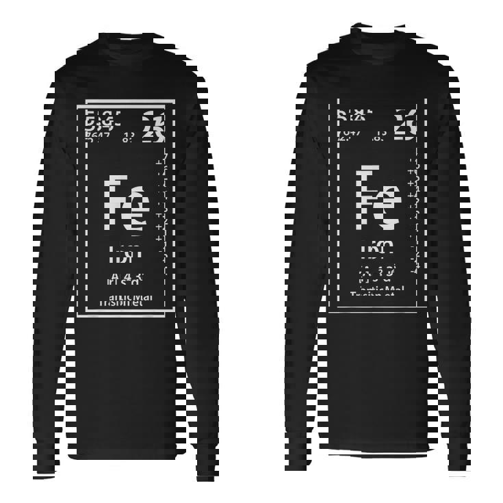 鉄元素周期表 長袖Tシャツ