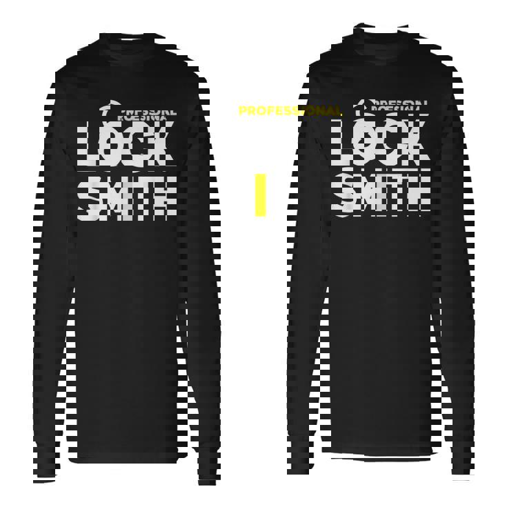 鍵屋ロックピッキングプロフェッショナルロックスミス 長袖Tシャツ