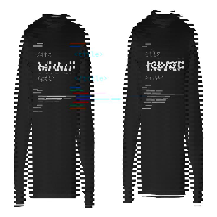 開発者 Hello World 長袖Tシャツ