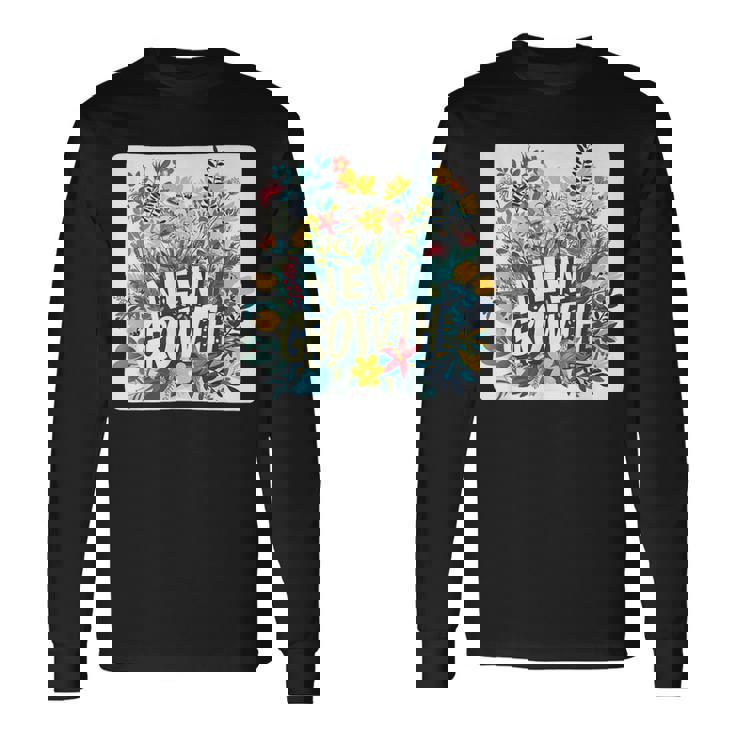 開花した外観のためのかなり新しい成長スタイル 長袖Tシャツ