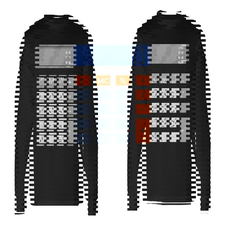 電卓 ハロウィン コスチューム 長袖Tシャツ