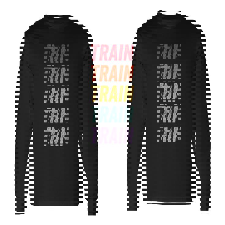 電車 長袖Tシャツ