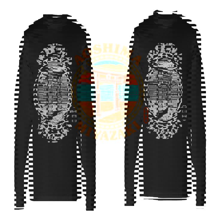 青島宮崎ジャパン サーフィン 青島神社 日本語漢字 長袖Tシャツ