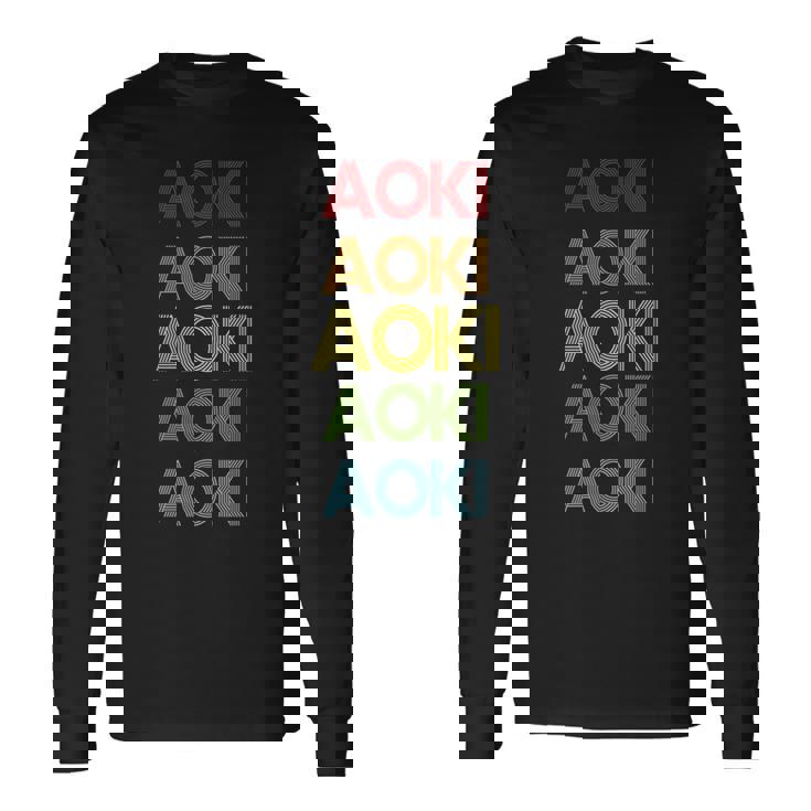 青木 名前 長袖Tシャツ