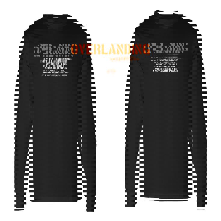 面白い オーバーランディング オフロード キャンプ 長袖Tシャツ