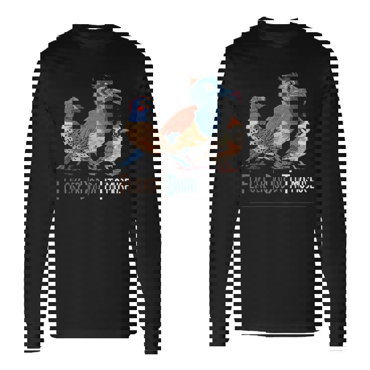 面白い ちらつきドードーシジュウカラ メンズ レディース キッズ 長袖Tシャツ