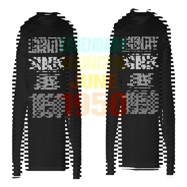 面白い75歳の誕生日 6月生まれの伝説 1950年6月以来 長袖Tシャツ