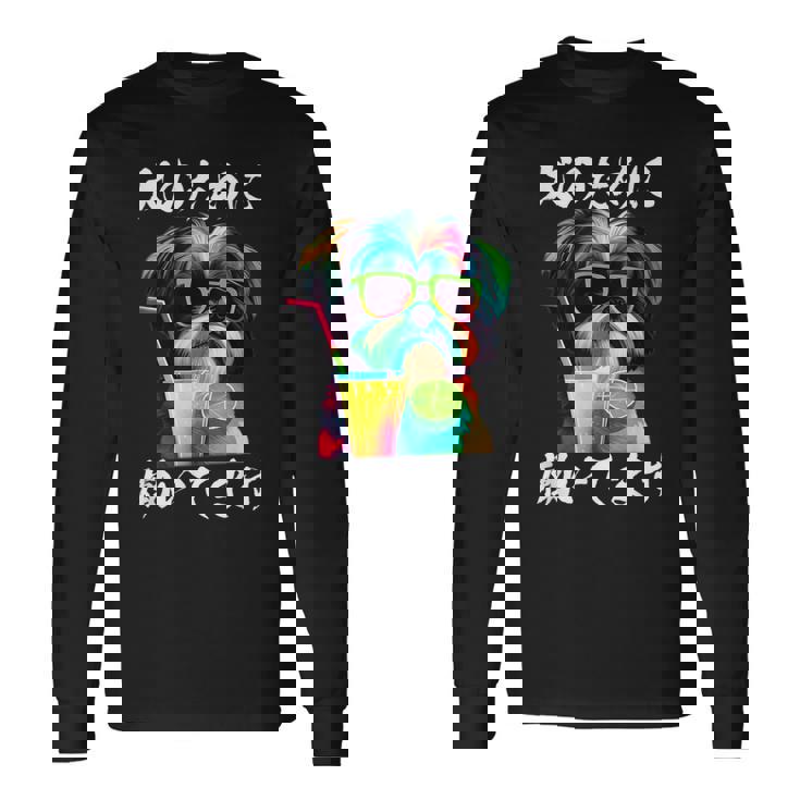 面白いtシャツ シーズー イヌ わんこ メンズ 犬好き グッズ おもしろ 面白い 服 ネタ わんこ 長袖Tシャツ