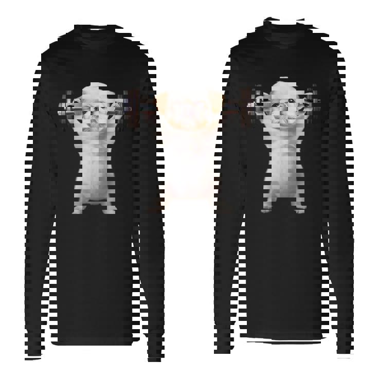 面白いtシャツ シーズー 犬 イヌ わんこ メンズ 犬好き グッズ かわいい 面白い 服 ネタ 筋トレ 長袖Tシャツ