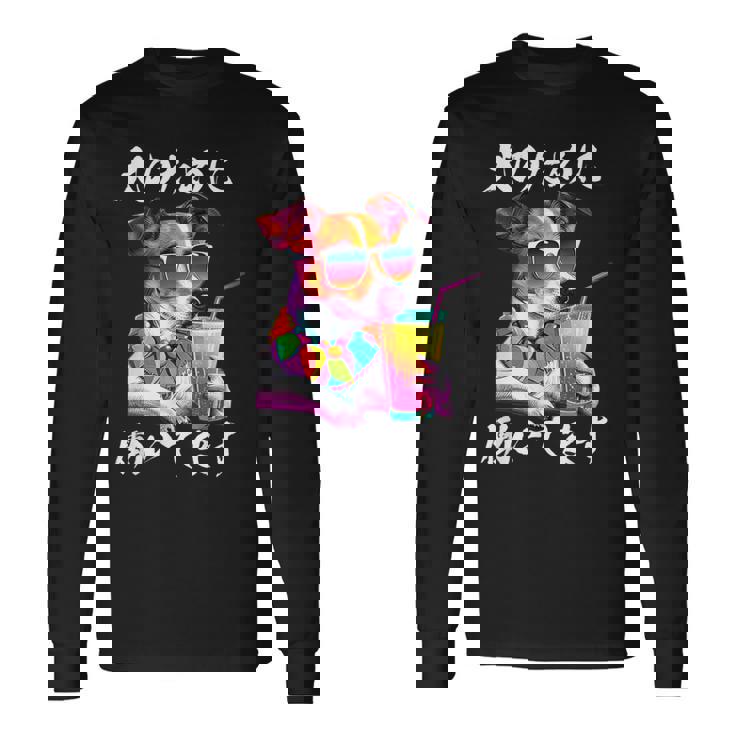 面白いtシャツ ジャックラッセルテリア イヌ わんこ メンズ 犬好き グッズ おもしろ 面白い 服 ネタ 長袖Tシャツ