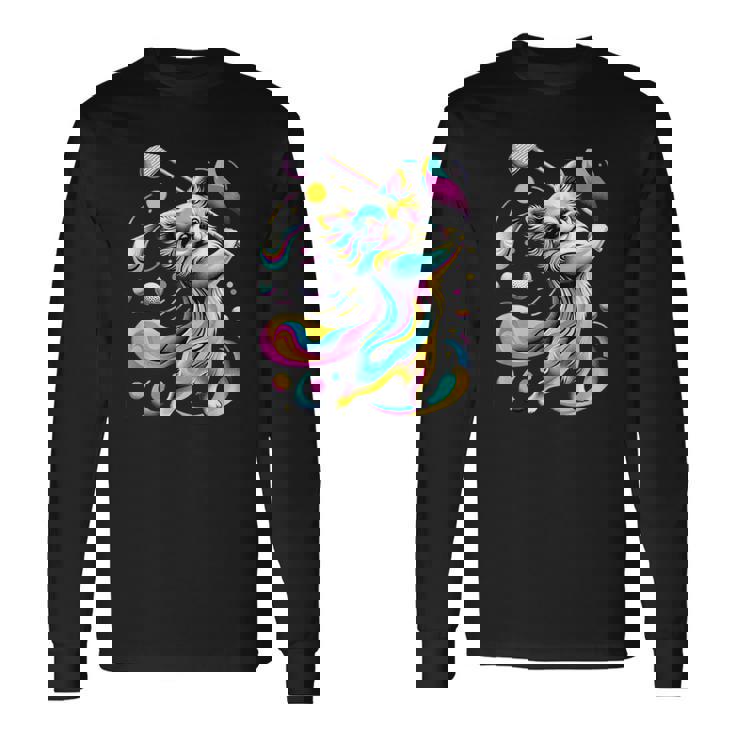 面白いtシャツ チワワ ゴルフ イヌ わんこ メンズ 犬好き グッズ かわいい おもしろ 面白い 服 ネタ 長袖Tシャツ